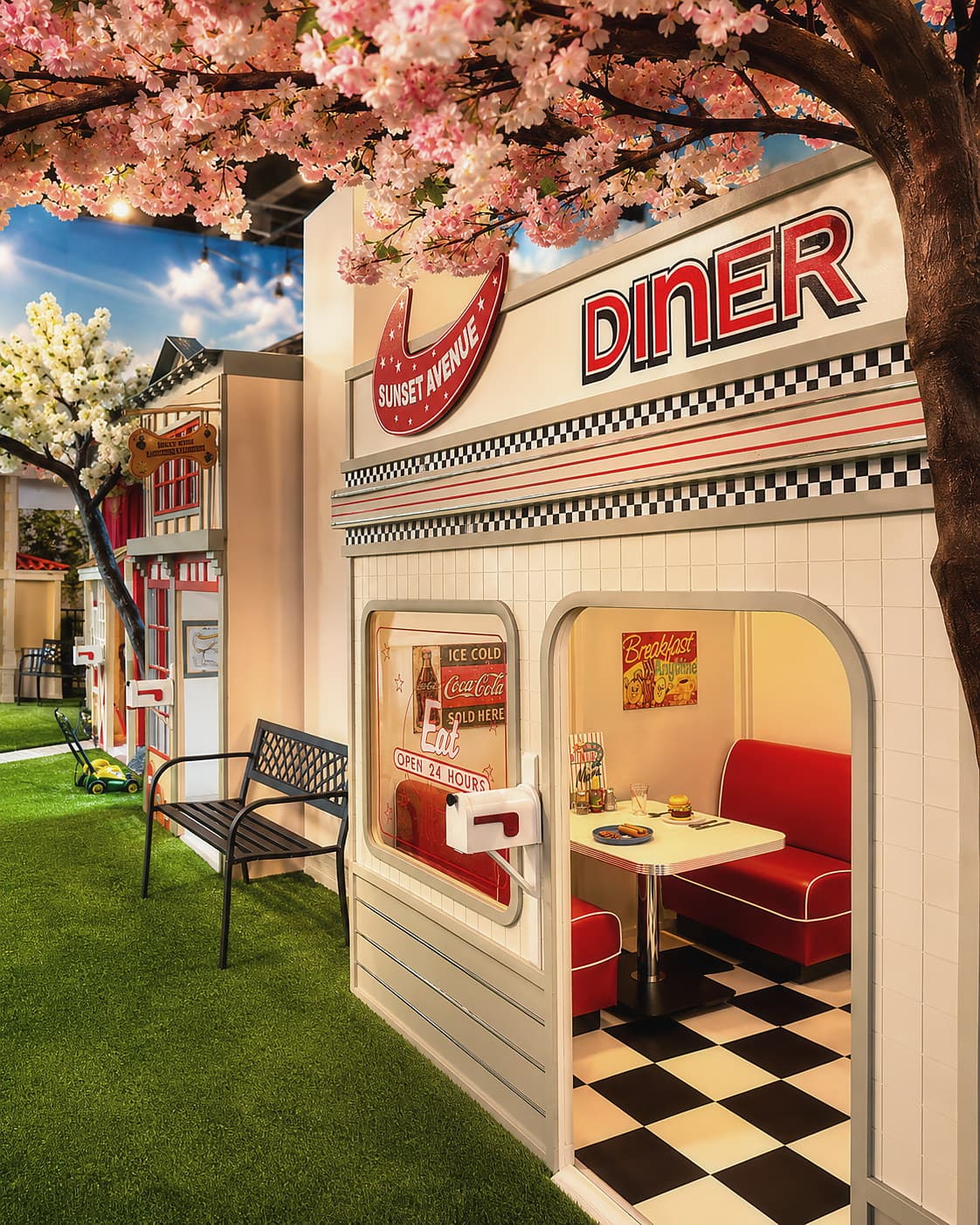 Children's diner playhouse inside Imagine City